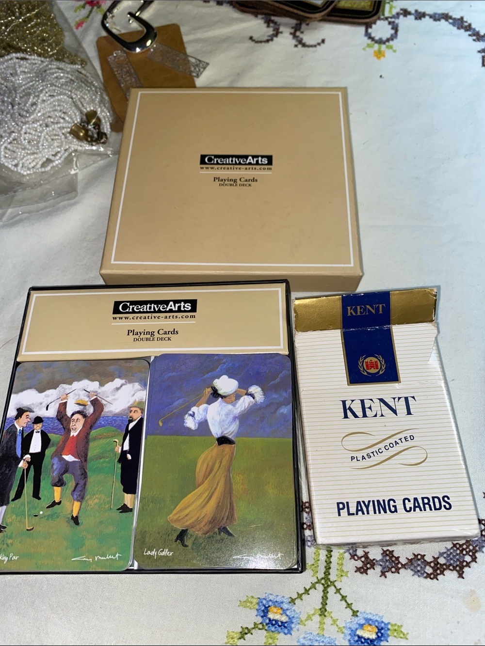 Playing Cards Double Deck "Lady Golfer" & "Breaking Par"  Vintage Kent Deck
